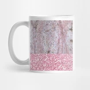 Rose glitter and violet marble Mug